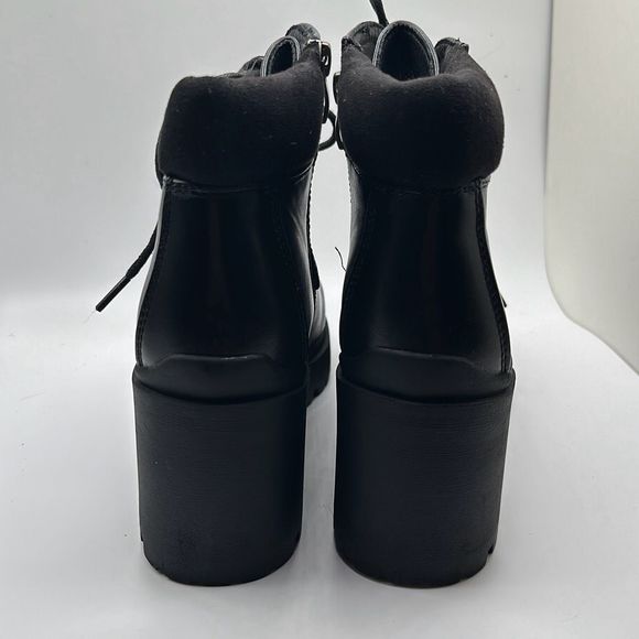 CUSHIONAIRE Women's lace up heel bootie +Memory Foam 9.5 BLACK - Picture 4 of 7